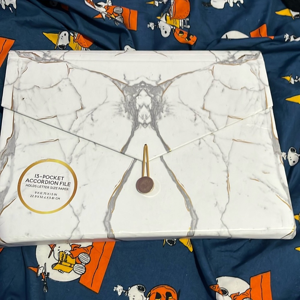 Marble 13 folder accordion file folder